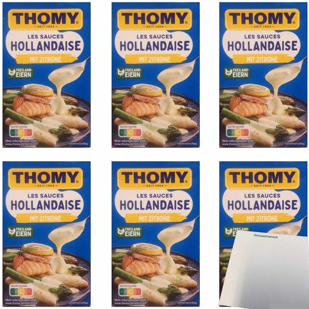 Thomy Les Sauce Hollandaise mit Zitrone 6er Pack (6x250ml Packung) + usy Block