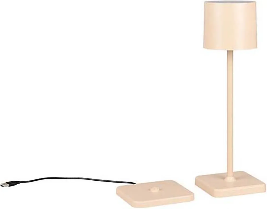 Lampe de table LED sable tactile à intensité variable IP54 H 38 cm