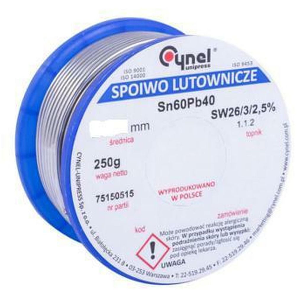 Lötzinn Cynel Sn60Pb40 1,5mm 250g WG-01X-01-1-150-4
