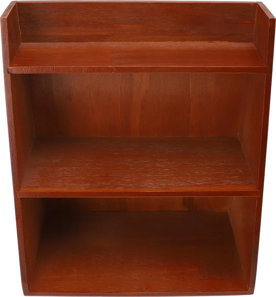 Organiseur de bureau vintage en bois multicouche pour parfum et bijoux