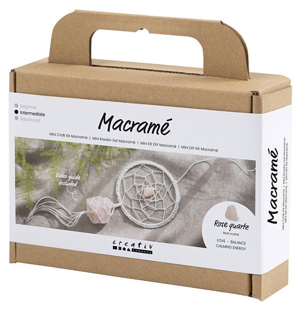 Kit de bricolage macramé pour attrape-rêves avec quartz Image du produit 