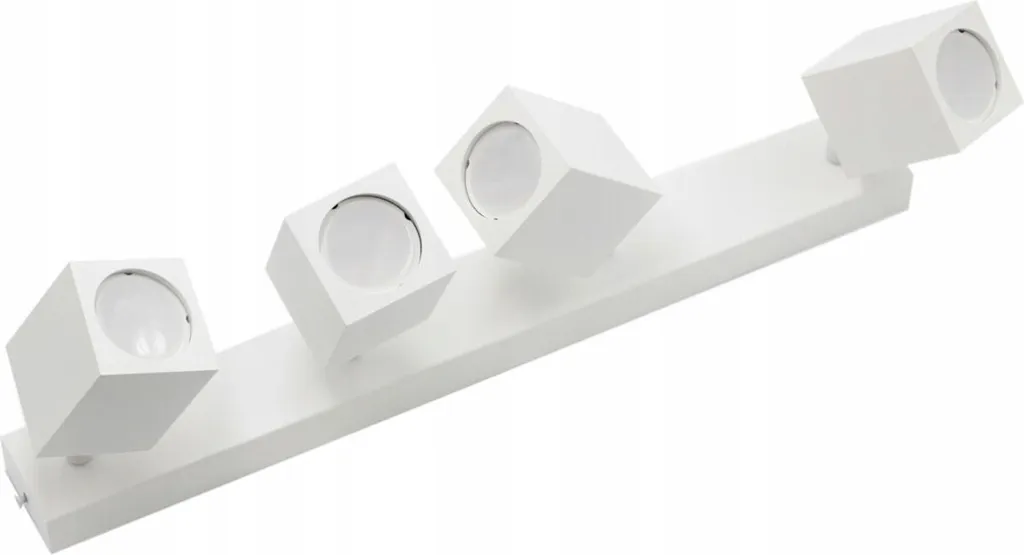 Solution éclairage puissant 4xGU10 métal blanc IP20 fini les zones d'ombre