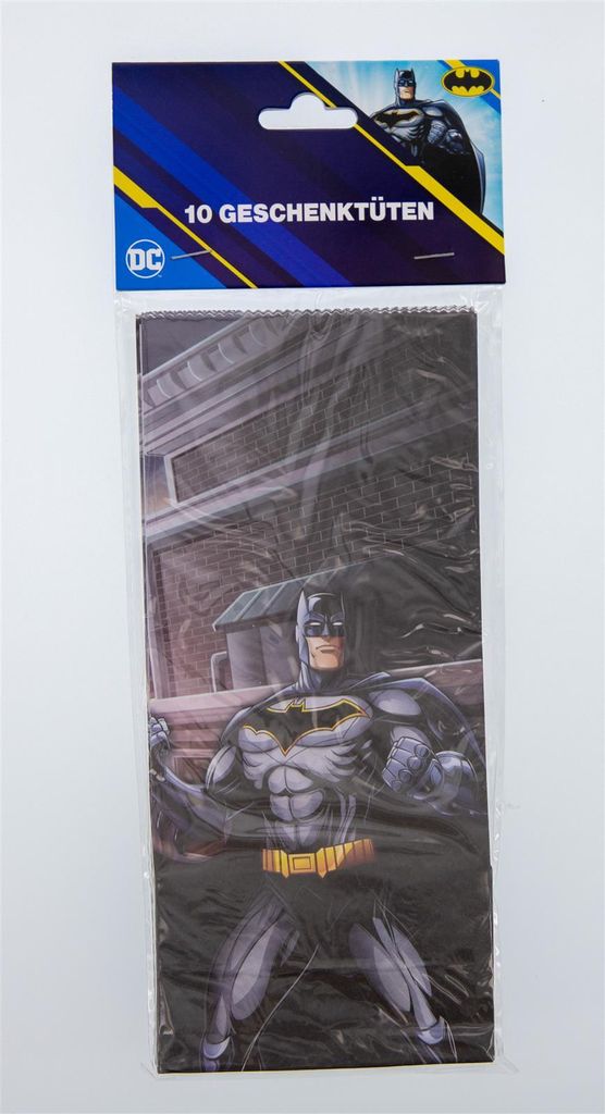 Batman Party-Tüte Papier inkl. Sticker 10 Stk. Midgebsel Tachen Kindergeburtstag