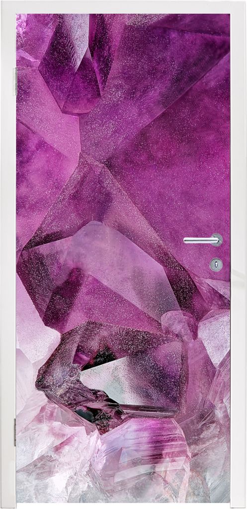 MuchoWow Türtapete Selbstklebende Türfolie Naturstein - Lila - Luxus 80x205 cm Türposter Türaufkleber Klebefolie Türklebefolie - Fototapete ...