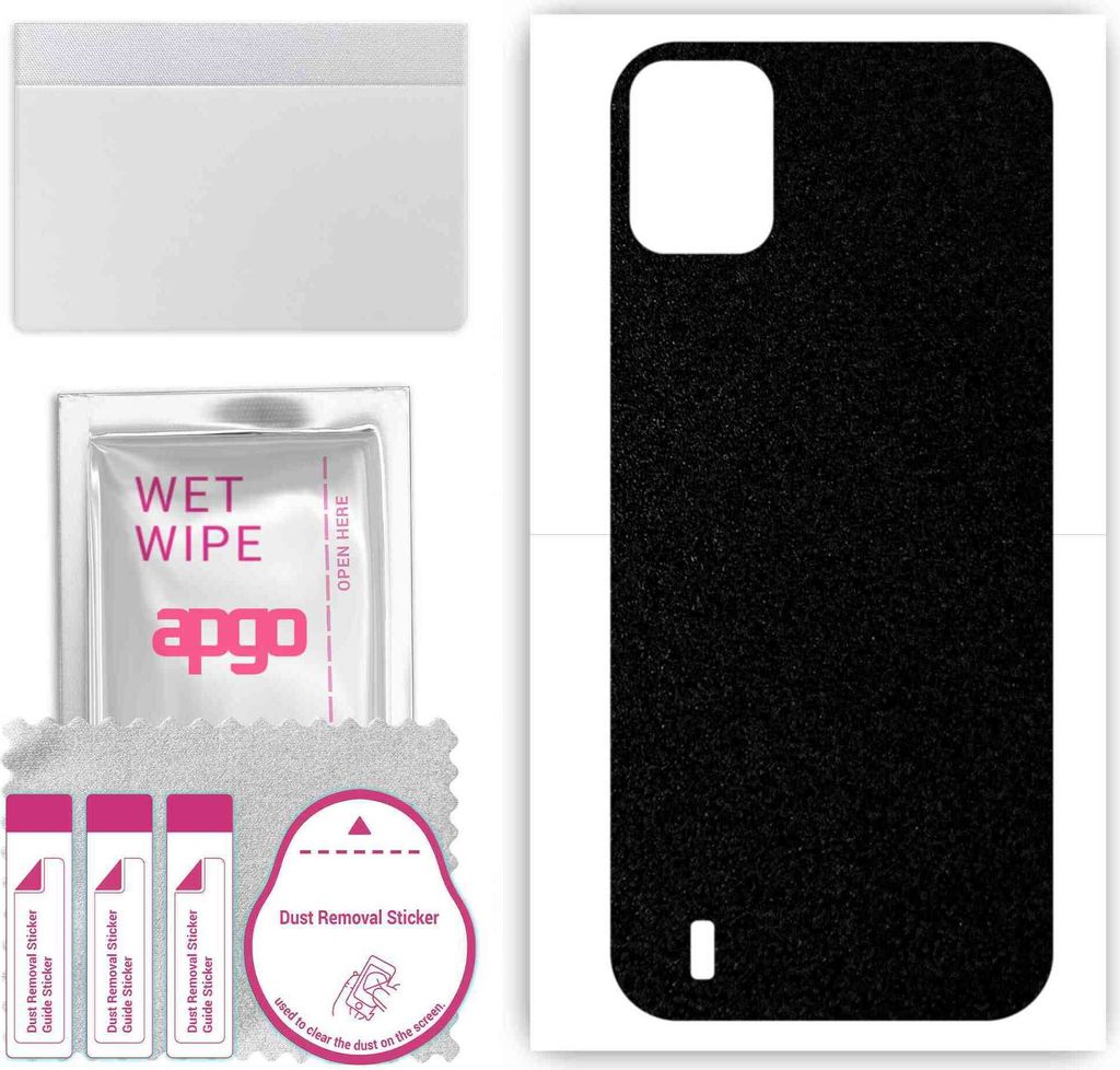 apgo Rückseite Schutzfolie, Skin, kompatibel mit Ulefone Note 12P, Hinten Displayschutzfolie aus Vinylfolie, kratzfest, einfache Montage - Mattsch...