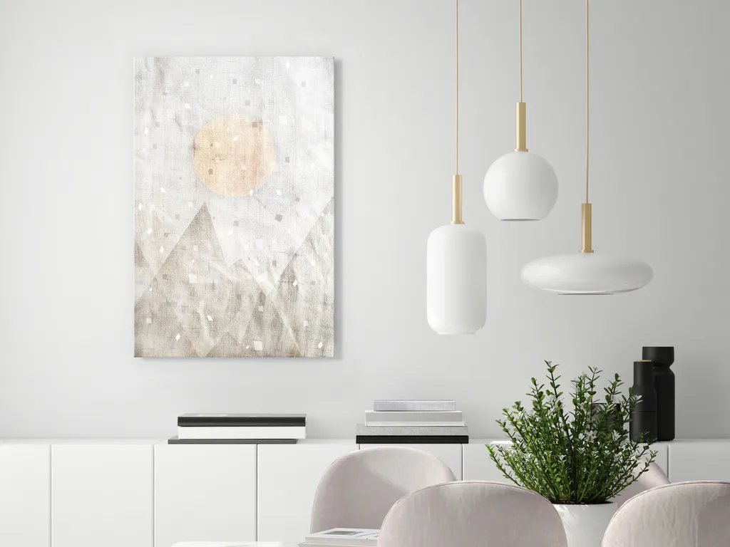 Quadro Neve di Maggio 40x60 cm - Arte Astratta su Tela per Arredo Moderno - 2