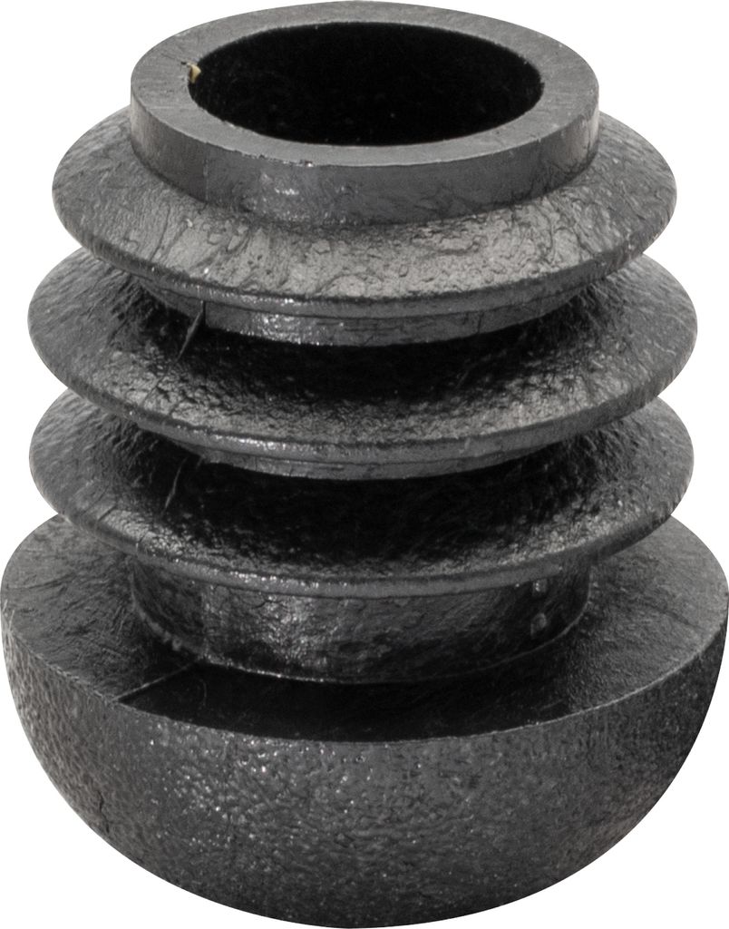 WAGNER Möbelgleiter für Stahlrohr rund 4tlg. - Durchmesser Ø 18 / 20 x 25 mm, Abrieb 9 mm, Kunststoff schwarz - 15005299