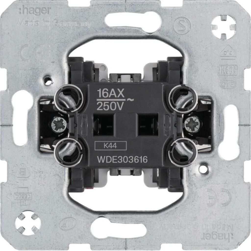 Interruttore a bilanciere Hager WDE303616, incasso 16 A Immagine del prodotto 