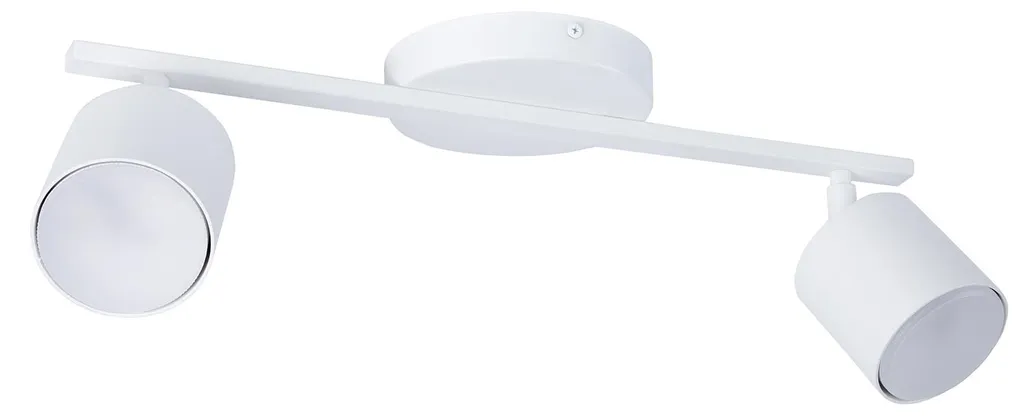 Spot MILA en métal blanc design minimaliste 2 points lumineux GX53