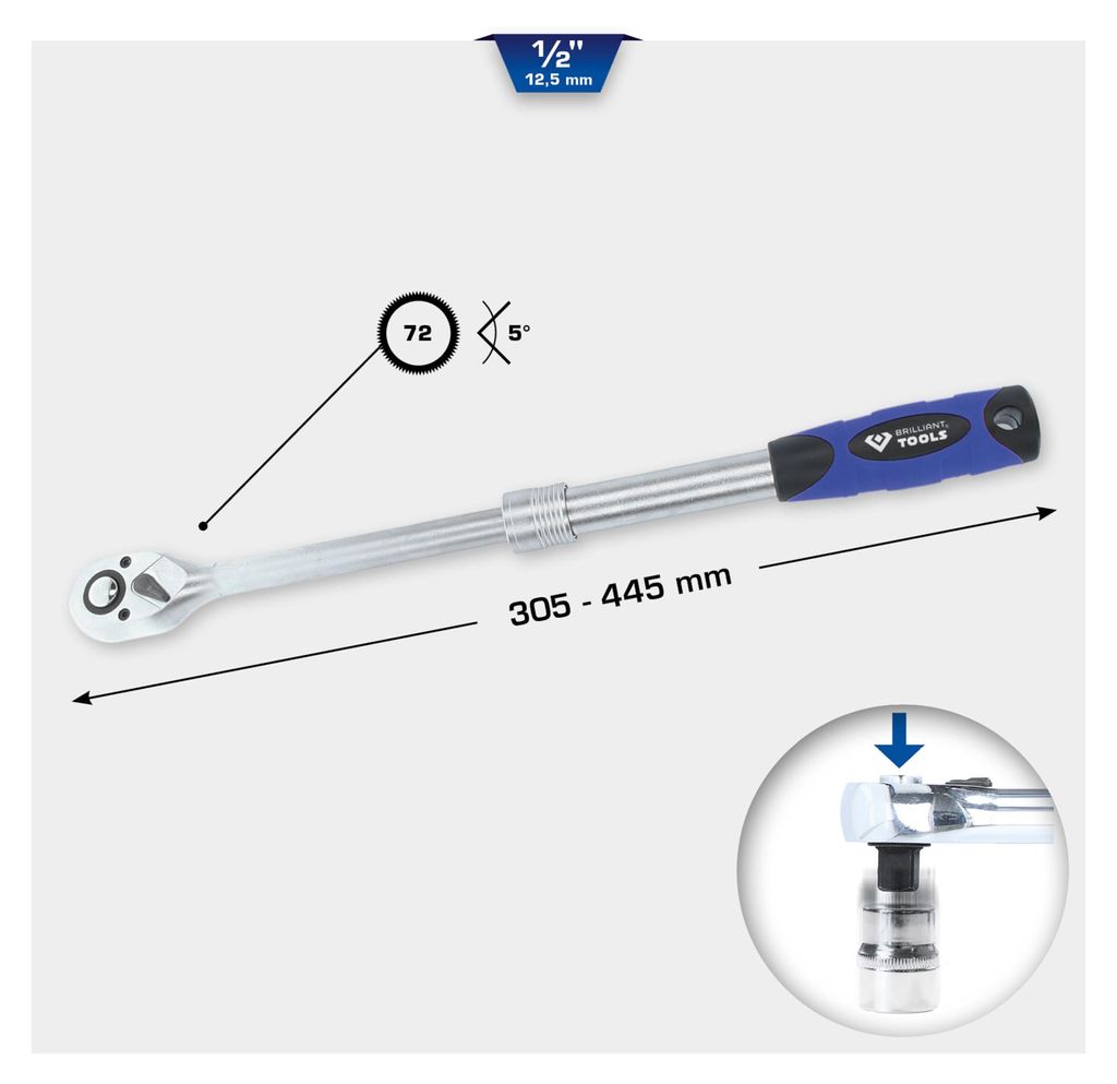 KS TOOLS Werkzeuge-Maschinen GmbH Cliquet réversible Image du produit 