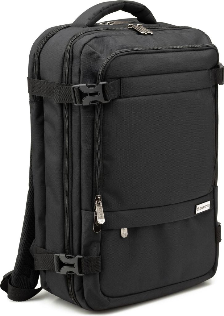 Flugzeug Handgepäck Rucksack schwarz 40x30x15 ZAGATTO ZG898 Produktbild 