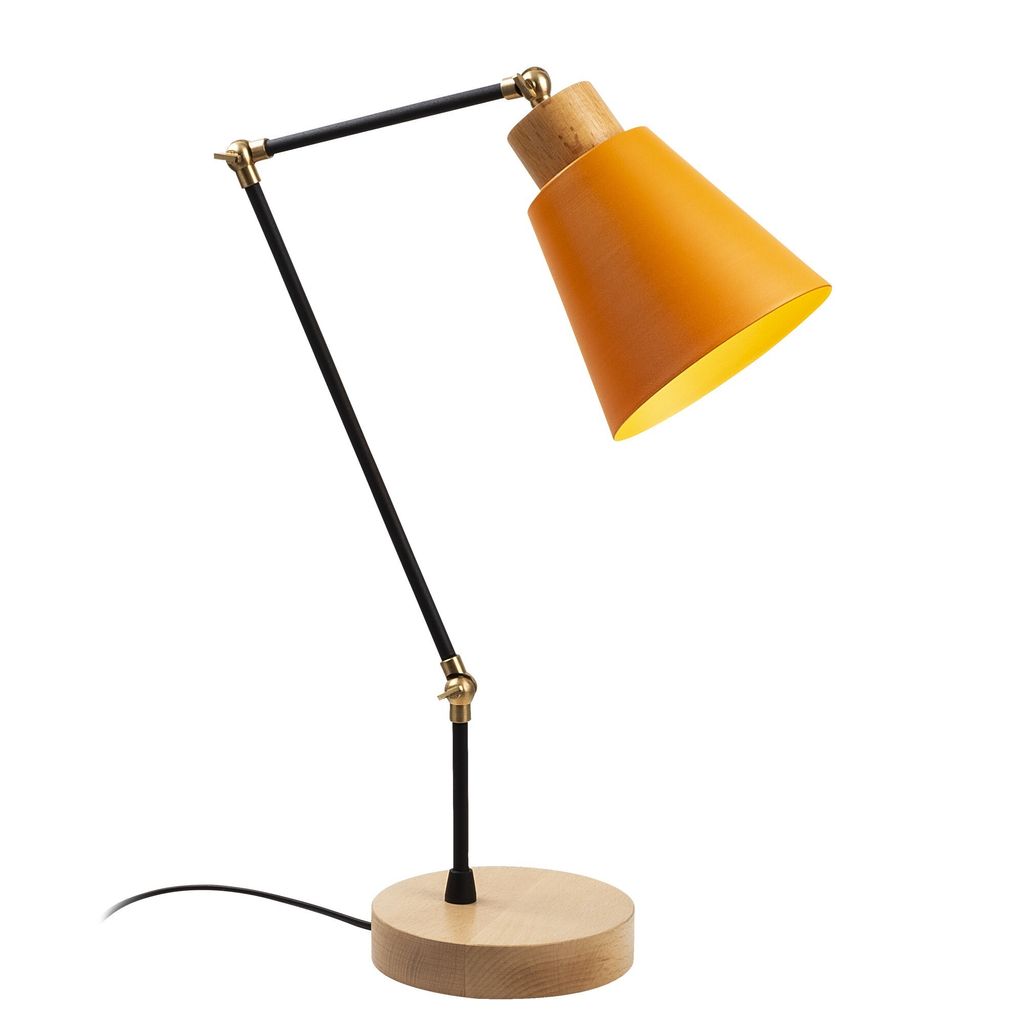 Opviq, Manavgat - N-595, Tischleuchten, Orange, Metall, 14 x 14 x 52 cm