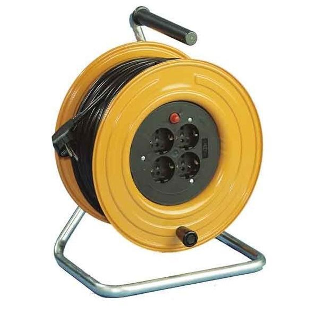 SCHILL Last-Kabeltrommel, 4 x Schuko, Kabellänge: 50 m, H05RR-F