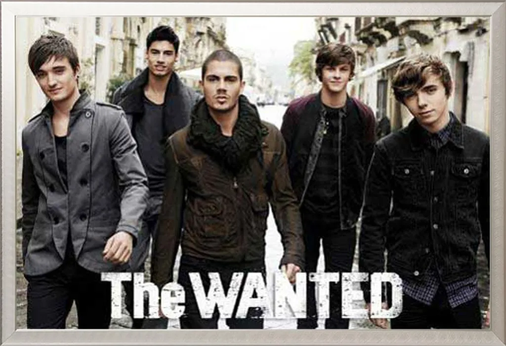 Poster The Wanted avec cadre Shinsuke Maxi en aluminium argenté 61x91,5 cm