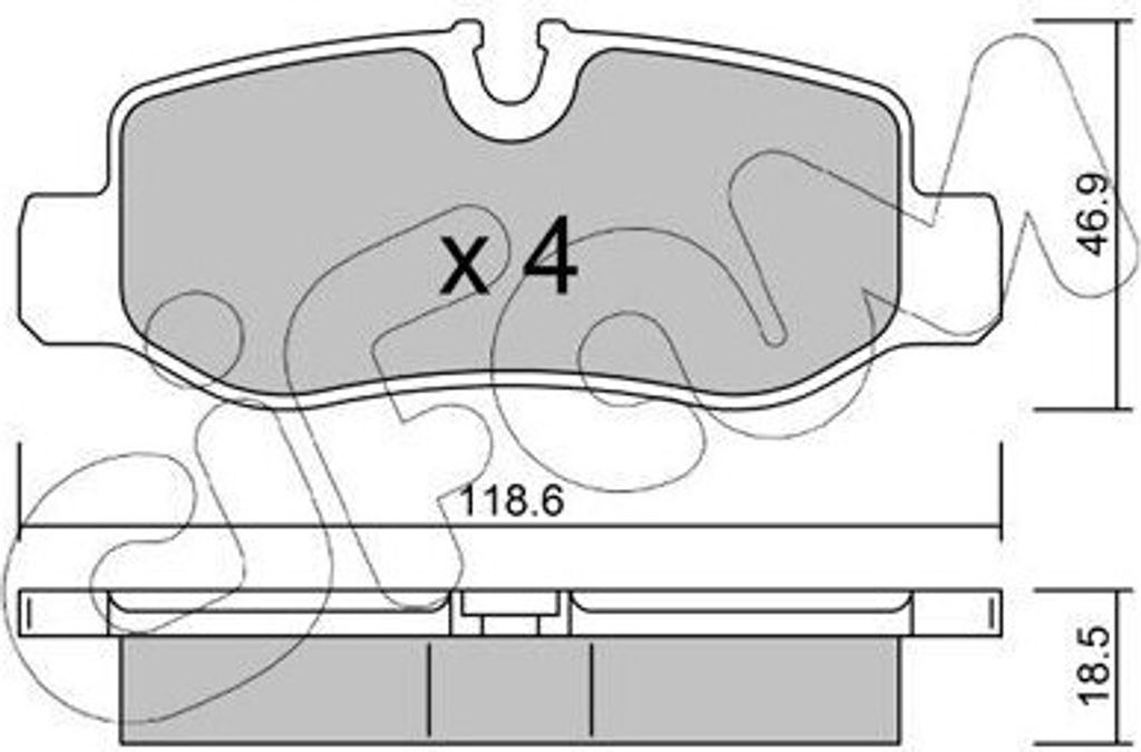 CIFAM Bremsbeläge Satz Hinten Bremsklötze passend für MERCEDES-BENZ V-Klasse (W447) 822-1023-0