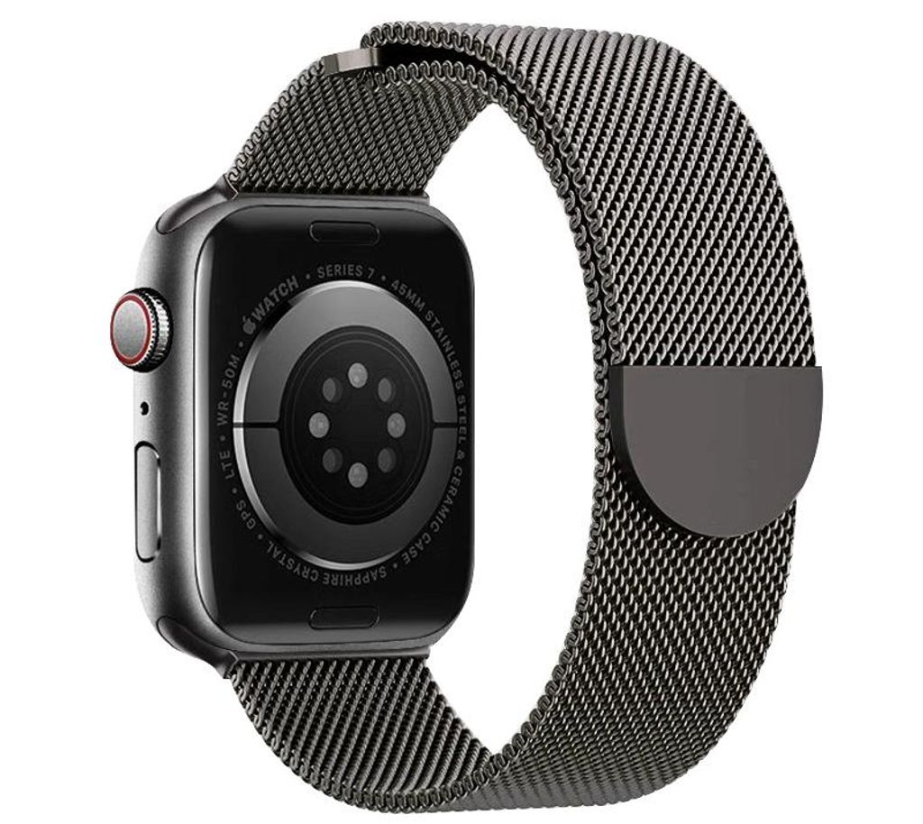 Stravo Luxe Milanaise-Armband für Apple Watch 46/45/44/42/49 mm (Serie 11–1, SE 1–3, Ultra 1–3) – Edelstahlarmband mit Magnetverschluss ...