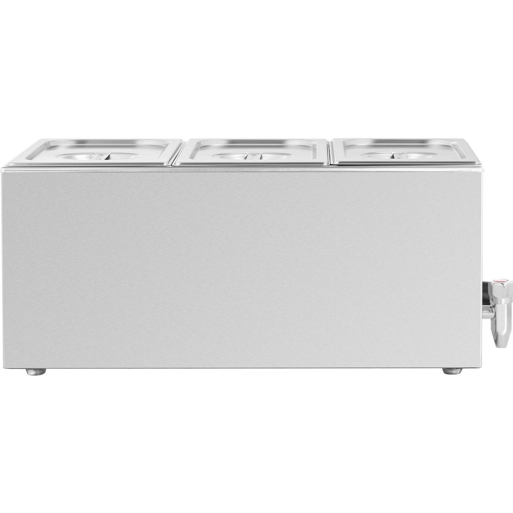 Royal Catering Bain Marie - 600 W - 3 GN 1/3 - Ablasshahn Obrázek produktu 4