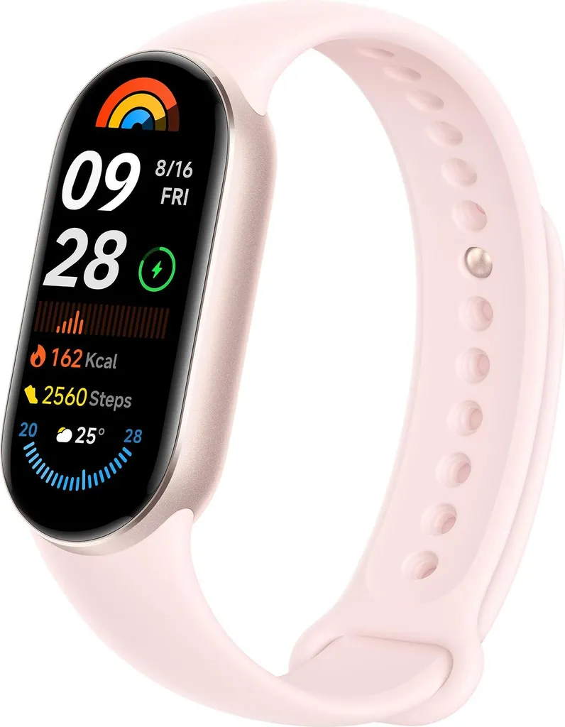 Xiaomi Smart Band 9 montre sport rose étanche avec analyse du sommeil
