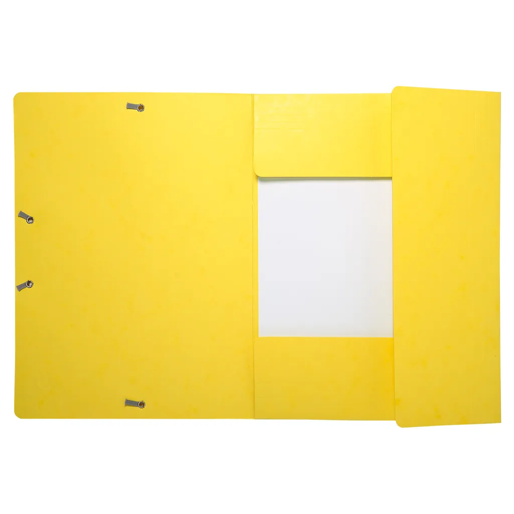 Chemise à rabats A4 jaune rigide pour protéger vos documents - 25x - 3