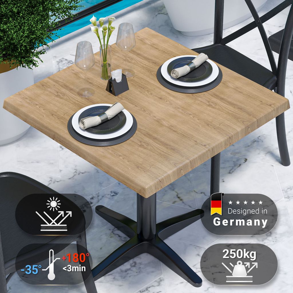 JAMAIKA | Bistro Außen Tischplatte | B:T 60 x 60 cm | Eiche Produktbild 