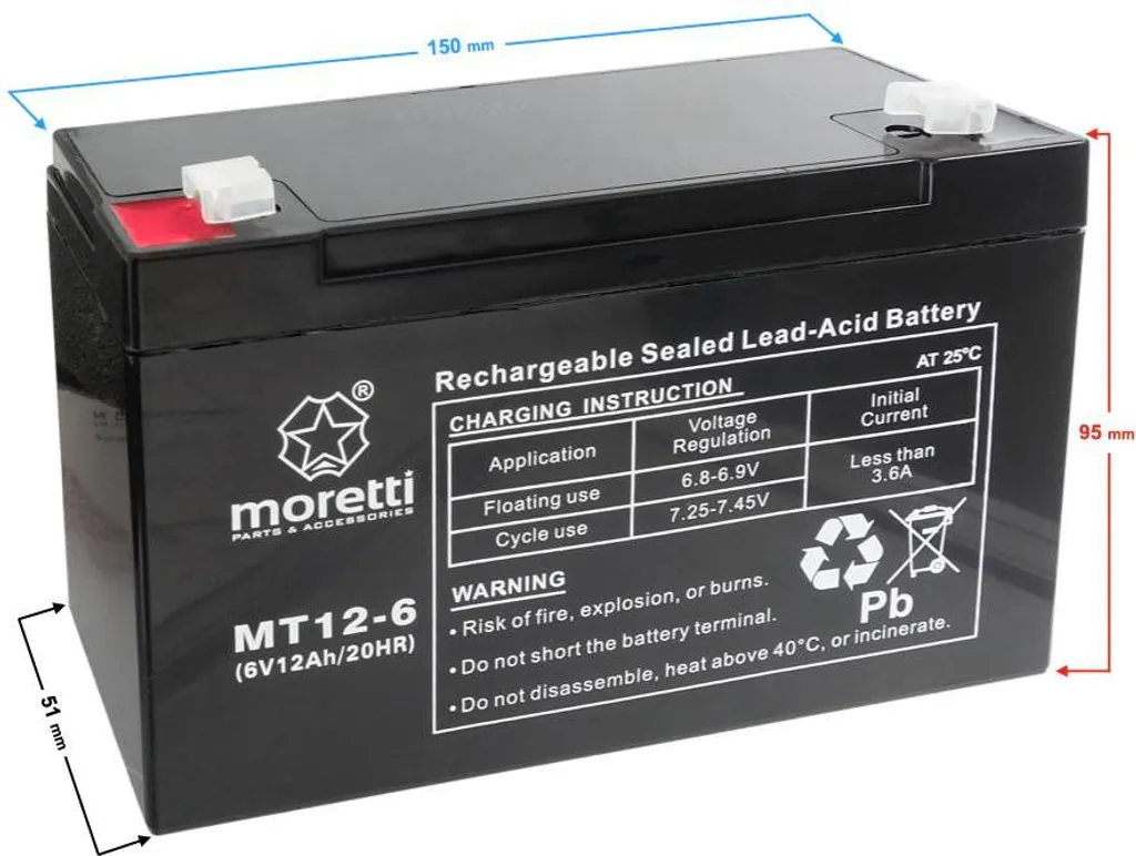 Moretti UPS MT12-6 Batterie