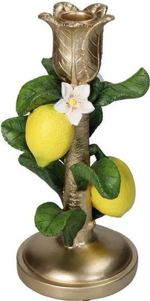 Bougeoir citron 22 cm - Égayez votre table triste avec cette déco colorée