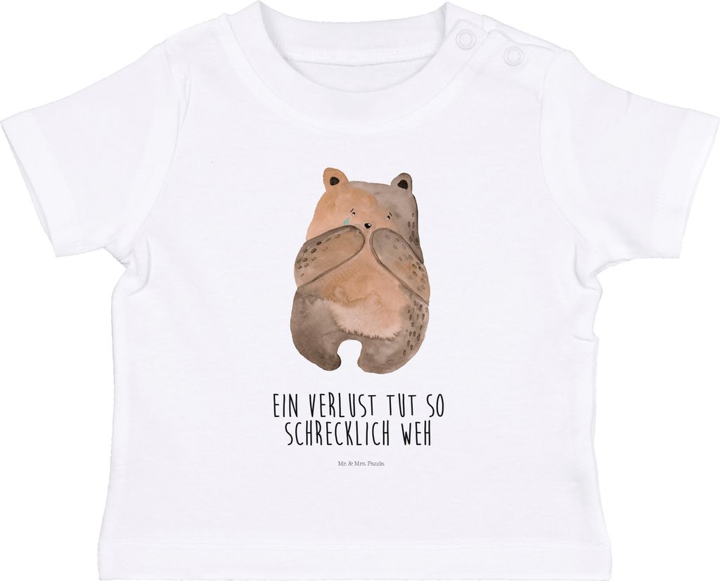 Mr. & Mrs. Panda Babyshirt Bär Verlust 12. - 18. Monat - Weiß - Geschenk, Baby Shirt, Trauer Trauergeschenk Traurig Trösten Trost Liebeskummer, ...