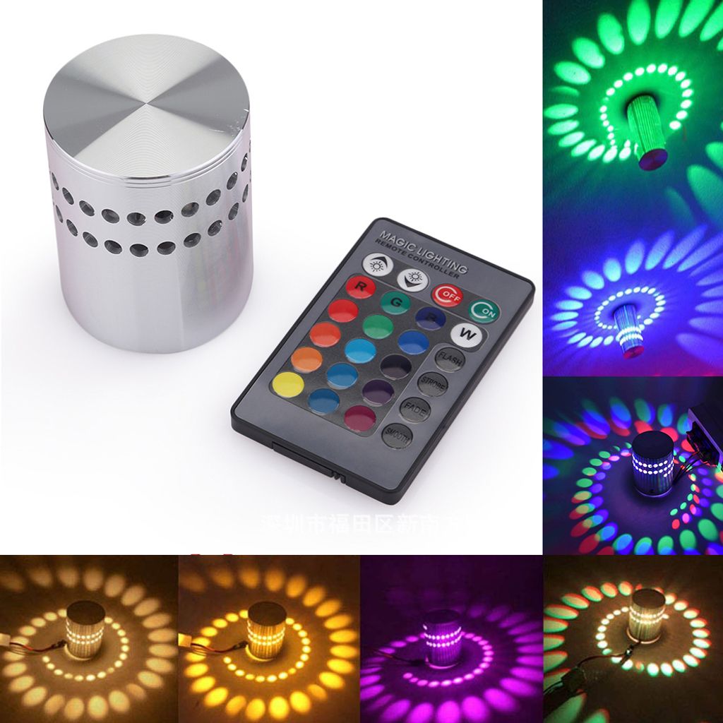 Dimmbar Innen Led Wandleuchte, RGB Moderne Led Beleuchtung, Deko Lampe Deckenleuchte für Innen Treppen Hotel Restaurant Bar KTV Küche Wand Decke