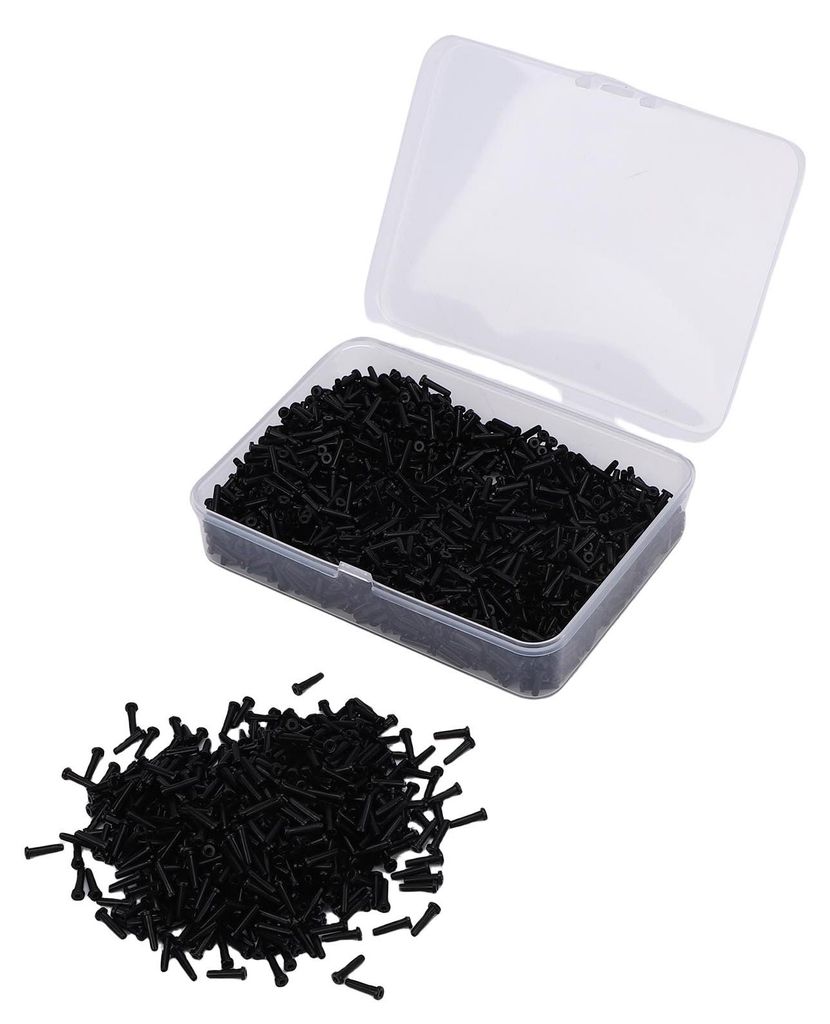 Badminton-Saitenschutz – Nylon-Ösen für Badmintonschläger, 2,1 x 8,3 mm, 0,8 mm dick, schwarz, zur Reparatur, Einzelpackung