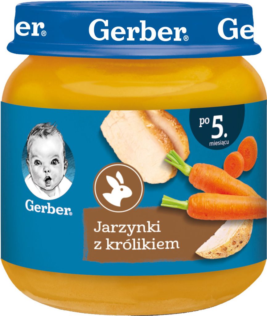 Gerber warzywa z królikiem dla maluchów od 5 miesiąca 125 G Zdjęcie produktu