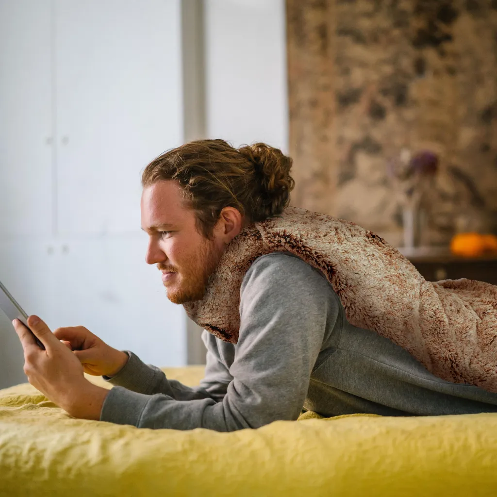 Couverture Dos Chauffante Micro-ondable - Soulage les Tensions au Bureau