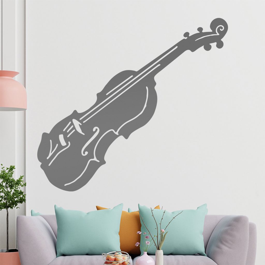 KIWISTAR Geige - Instrument Steichen Klassik Wandtattoo in 6 Größen - Wandaufkleber Wall Sticker - Dekoration, Küche, Wohnzimmer, Schlafzimmer, ...
