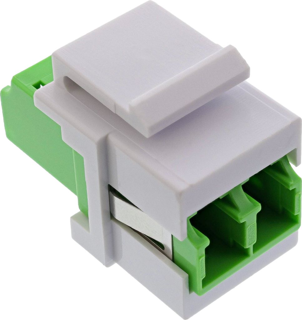 InLine LWL Keystone Snap-in Kupplung weiß, Duplex LC/LC, Produktbild 