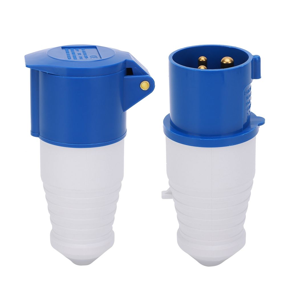 Industrieller Netzstecker, 3-poliger industrieller Stecker, einphasiger industrieller Netzstecker, 3-Loch-Industriestecker, industrieller Steckverb...