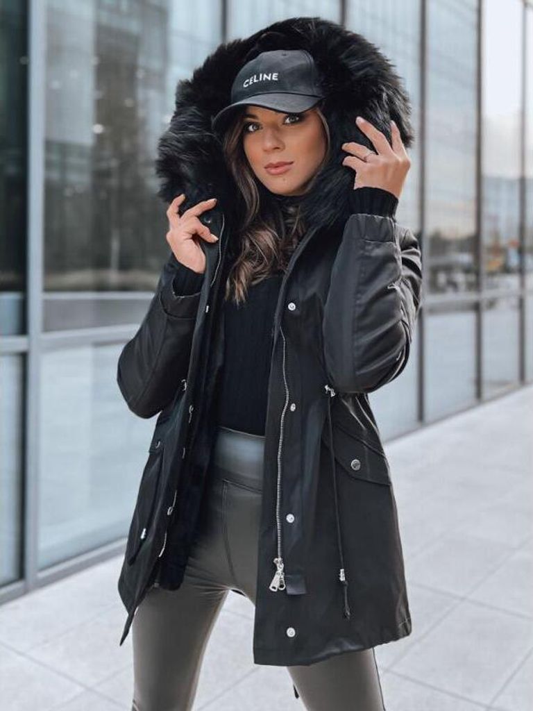 Dstreet Parka für Frauen Garnet schwarz XS