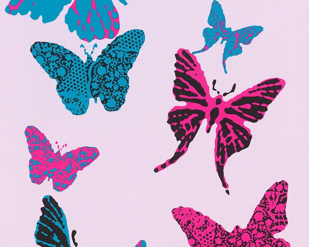 A.S. Création Papiertapete Boys & Girls 5 blau schwarz lila 10,05 m x 0,53 m 936342