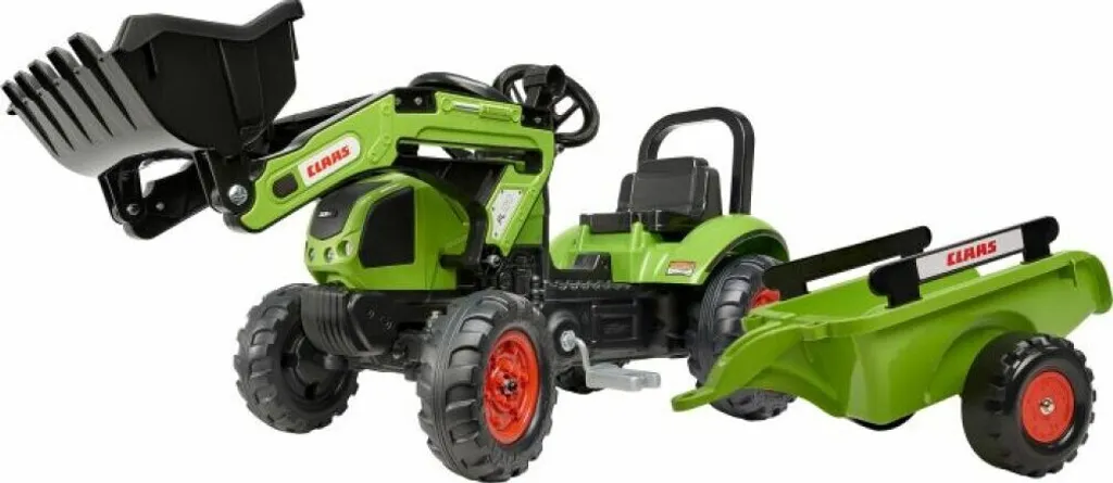 Jouet de plein air Tracteur à pédales Falk Claas avec pelle et benne