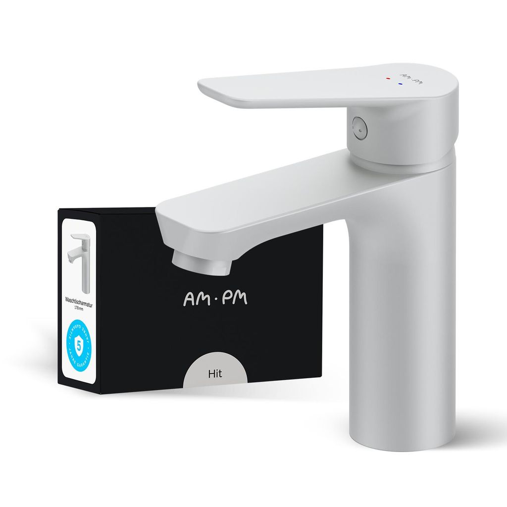 AM.PM Wasserhahn Bad Weiss Waschtischarmatur Bad Armatur Produktbild 