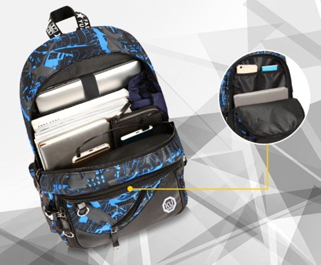 SOMBLG Schulrucksack Set - 3-teilig, Wasserfest, 18 Zoll Für Jungen & Teens