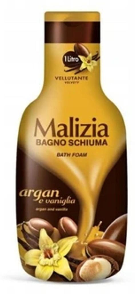 Malizia | Gel doccia all'olio di argan e vaniglia - 1 l - Immagine del prodotto 