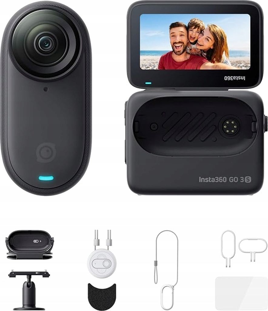 Insta360 GO 3S, 4K Ultra HD, 200 fps, Wi-Fi, Bluetooth, 310 Zdjęcie produktu 