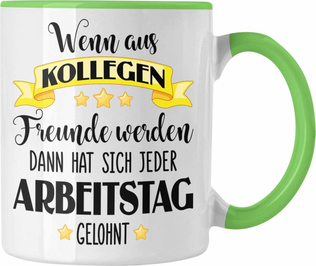 Trendation - Jobwechsel Tasse Geschenk Kollege Kollegin Geschenkidee Kaffeetasse Abschiedsgeschenk Neuer Job Abschied Lieblingskollege Lieblingskol...