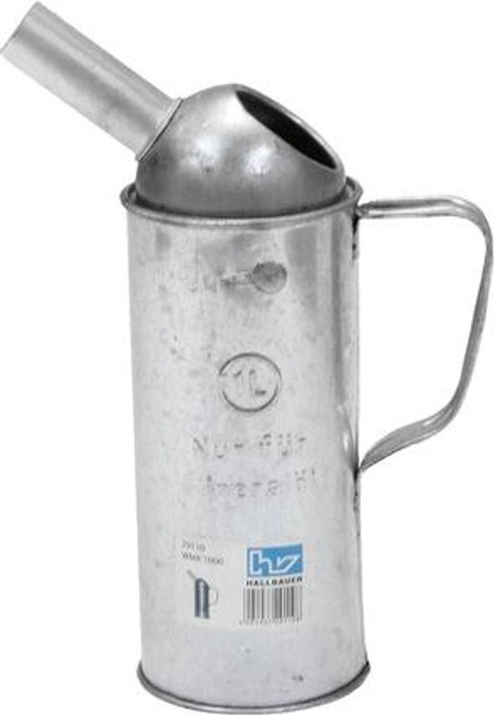 Messbecher, Stahlblech, verzinkt 2 Liter, mit starrem Auslauf