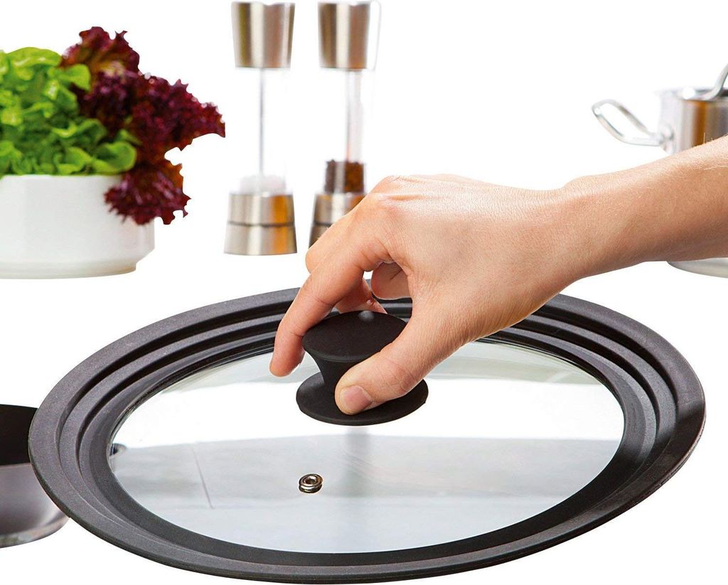 Poklice sklo/silikon ¤16-20cm s výpustníkem par Obrázek produktu 