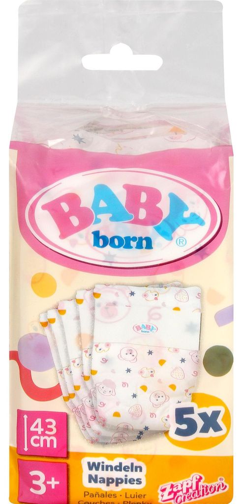 BABY born Nappies, 5 pack, plienky pre bábiku, 3 rok / roky Obrázok produktu 