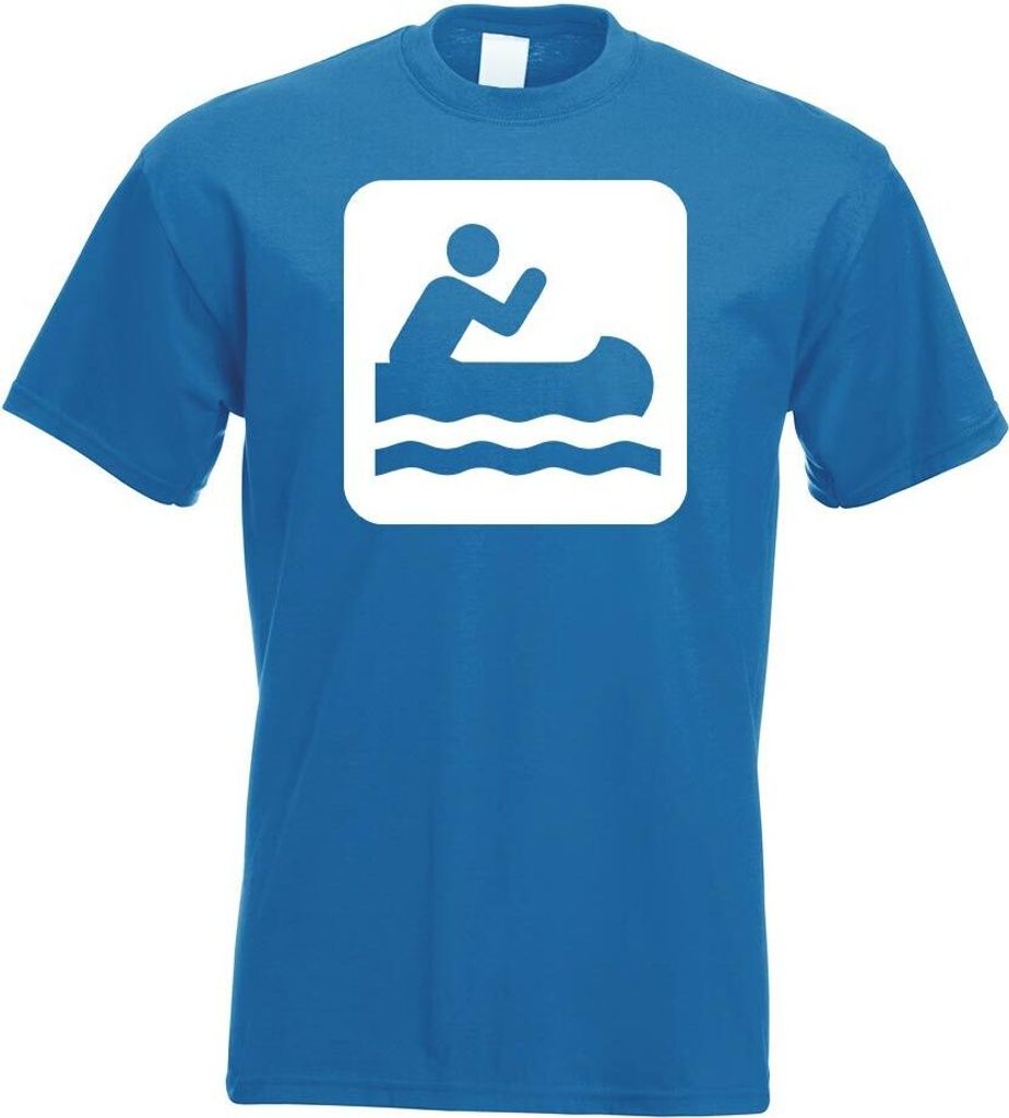 Kiwistar - T-Shirt - royal - Kanu Kayak Paddeln Piktogramme Herren Funshirt Bedruckt Design Sprüche Spruch Motive - mit Motiv Bedruckt - Funshirt ...