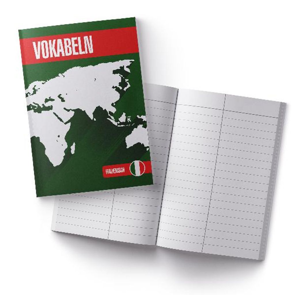 itenga Vokabelheft Italienisch DIN A5, 56 Seiten 100g Naturpapier