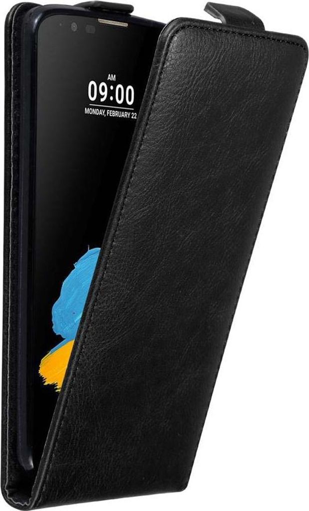 Cadorabo Hülle für LG STYLUS 2 Schutz Hülle in Schwarz Flip Etui Handyhülle Case Cover