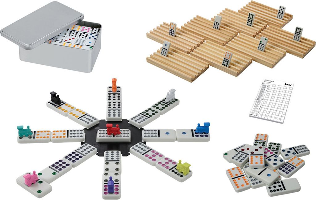 Philos Domino Spiel Mexican Train - Gesellschaftsspiel für Kinder