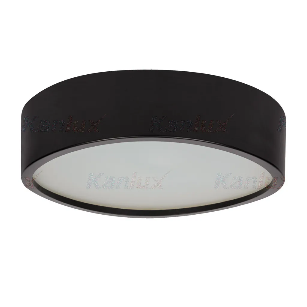 Plafonnier de salon JASMIN bois et noir 37cm pour éclairage doux E27